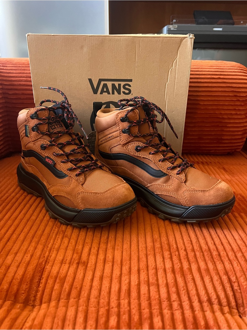 Vans Brown and Black High-Top Hiking Boots